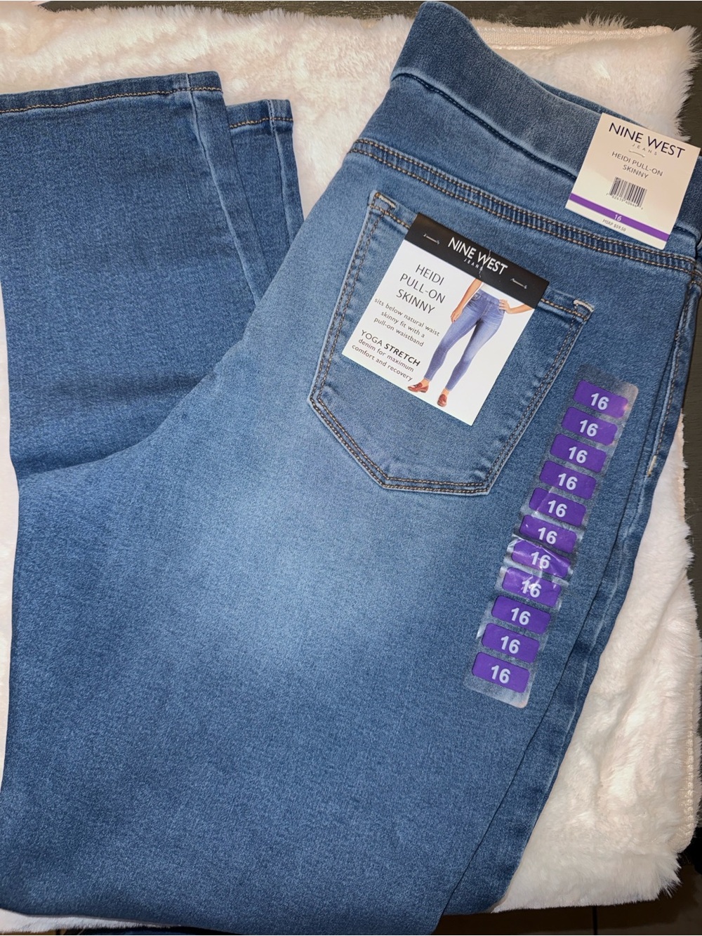 Nine West Light Blue Heidi Pull-On Skinny Jeans